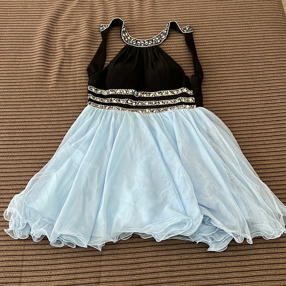 Baby blue homecoming/prom dress size 7